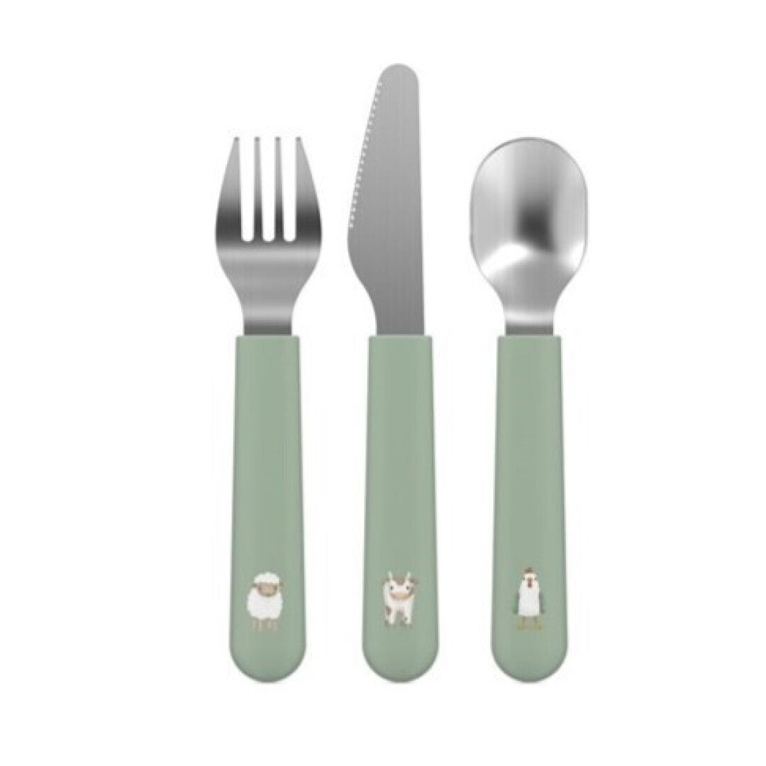Set cubiertos de aprendizaje Mepal Mio Pequeña Granja