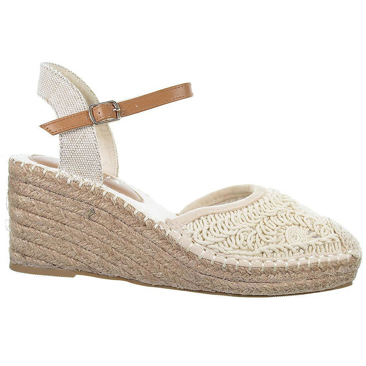 23085 D´Angela Alpargata textil Acolchada Yute Cuña Mujer