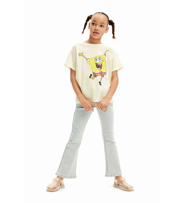 Desigual Camiseta SpongeBob tie-dye blanco