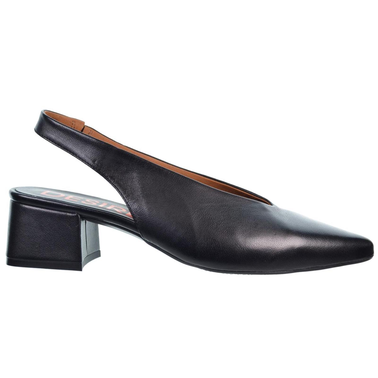 Desiree Malta7 Zapato Salón Piel Acolchado Tacón Ancho Mujer