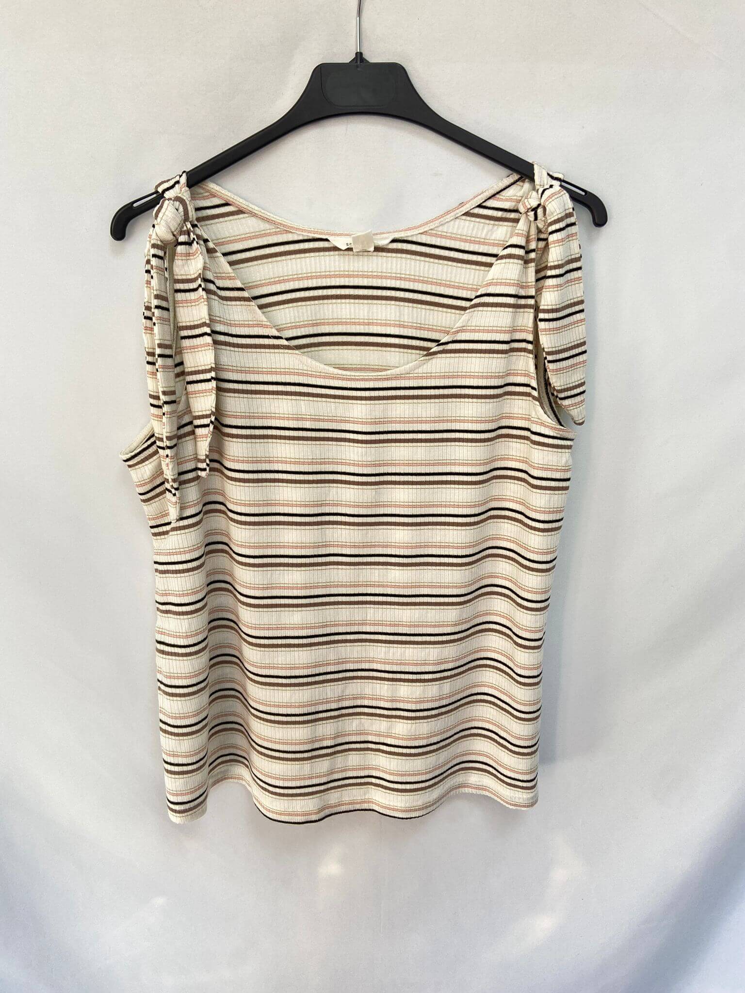 SPRINGFIELD.Camiseta canalé rayas T.L