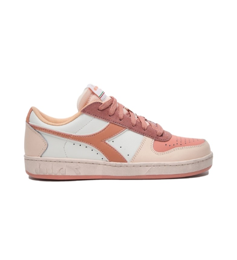 Diadora Zapatillas de piel Magic Bskt Low Icona blanco, rosa