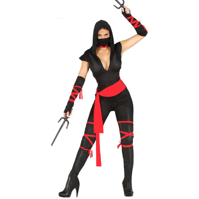 Disfraz de black ninja adulta. Disfraz de mujer ninja negra-2019-2K2-80793
