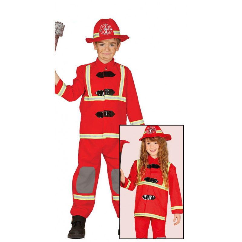 Disfraz de bombero infantil. Traje de bombero para niño y niña-2L5-83356