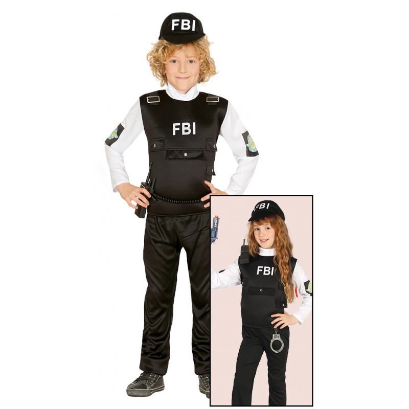 Disfraz de FBI Infantil . Traje de Policía para niño.-2M7-85962