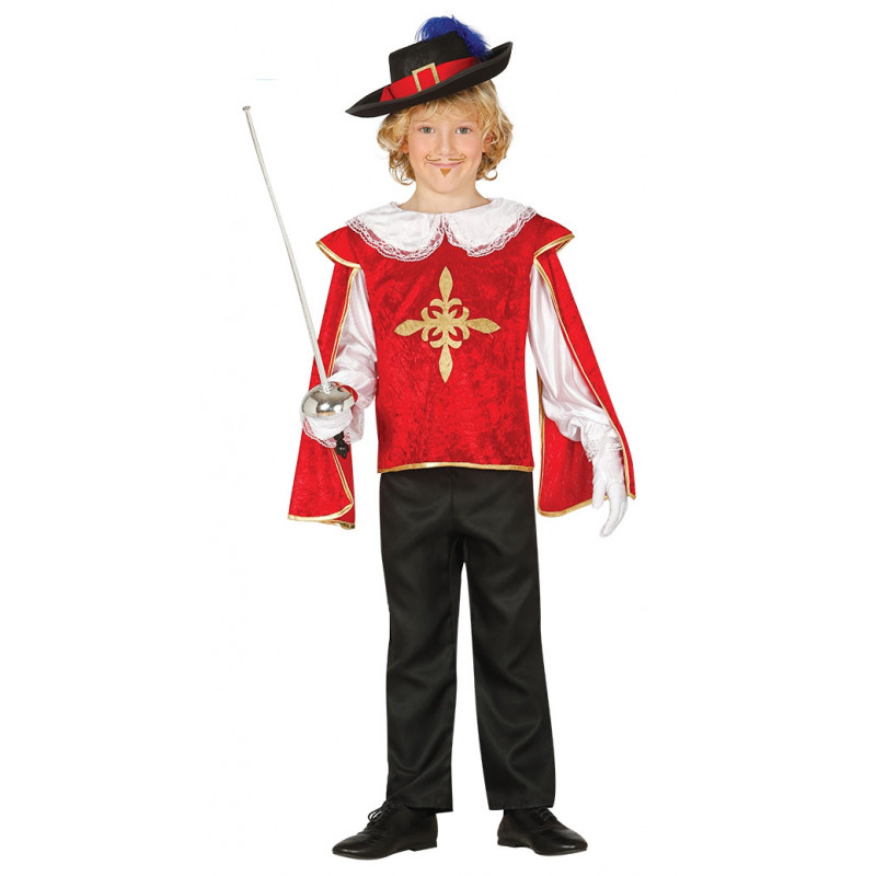 Disfraz de mosquetero infantil. Traje de D'Artagnan mosquetero para niño-2M4-83378