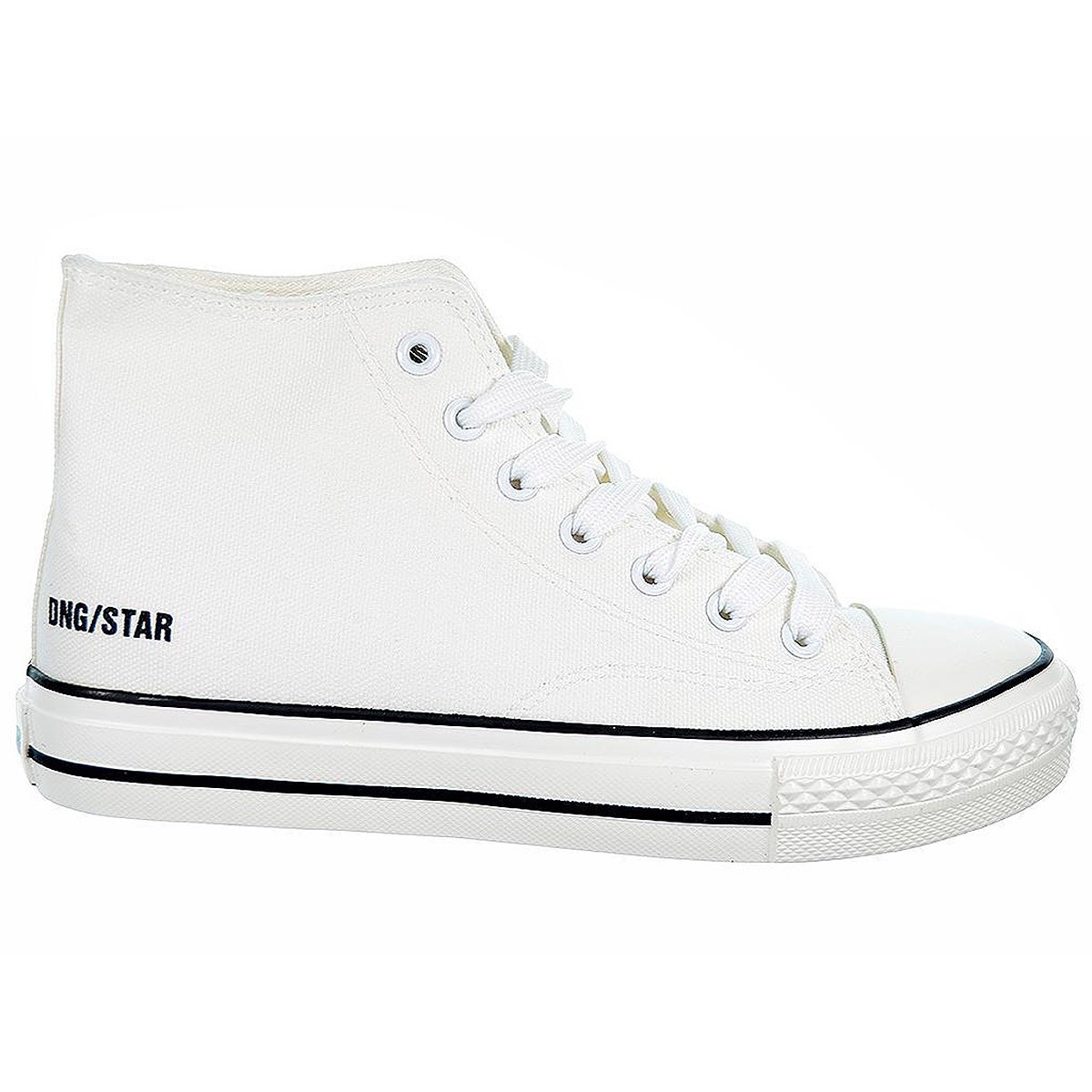 21452 DNG Zapatilla Bota de Lona con Cordones para Mujer