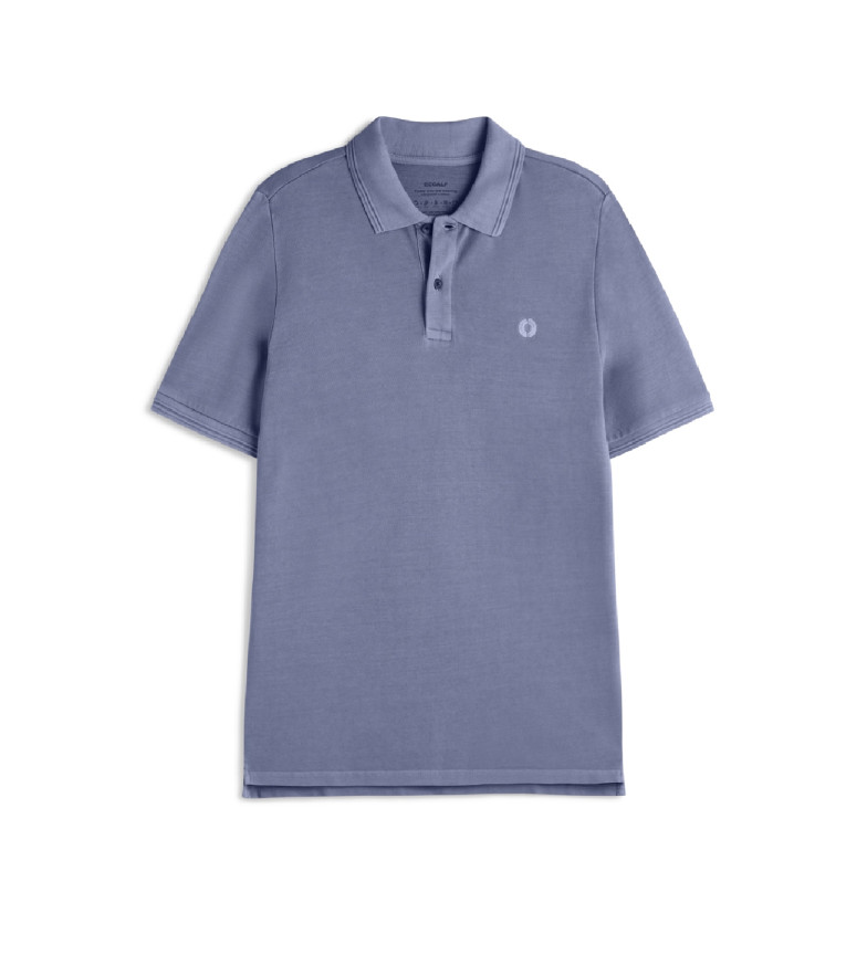 ECOALF Polo piqué Tano azul liloso