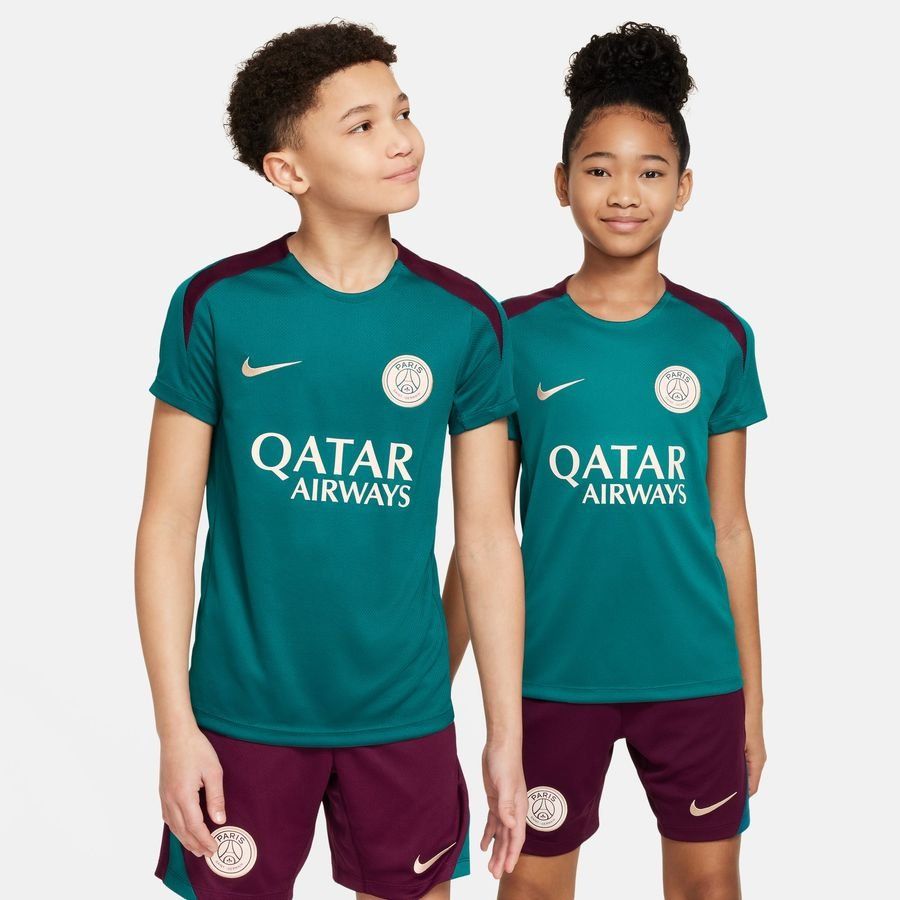 Paris Saint Germain Camiseta de entrenamiento Dri-FIT Strike - Geode Teal/Bordeaux/Helado de guayaba Niños