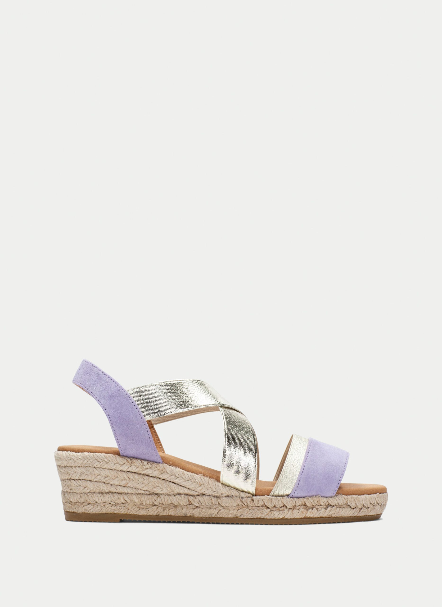 Espadrilles yute malva-oro-606A512