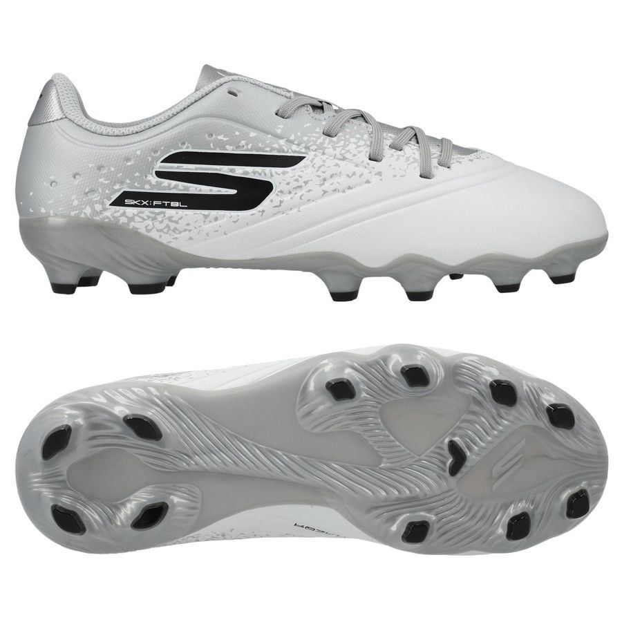 Skechers Razor 1.5 FG Electrum - Blanco/Plata Niños