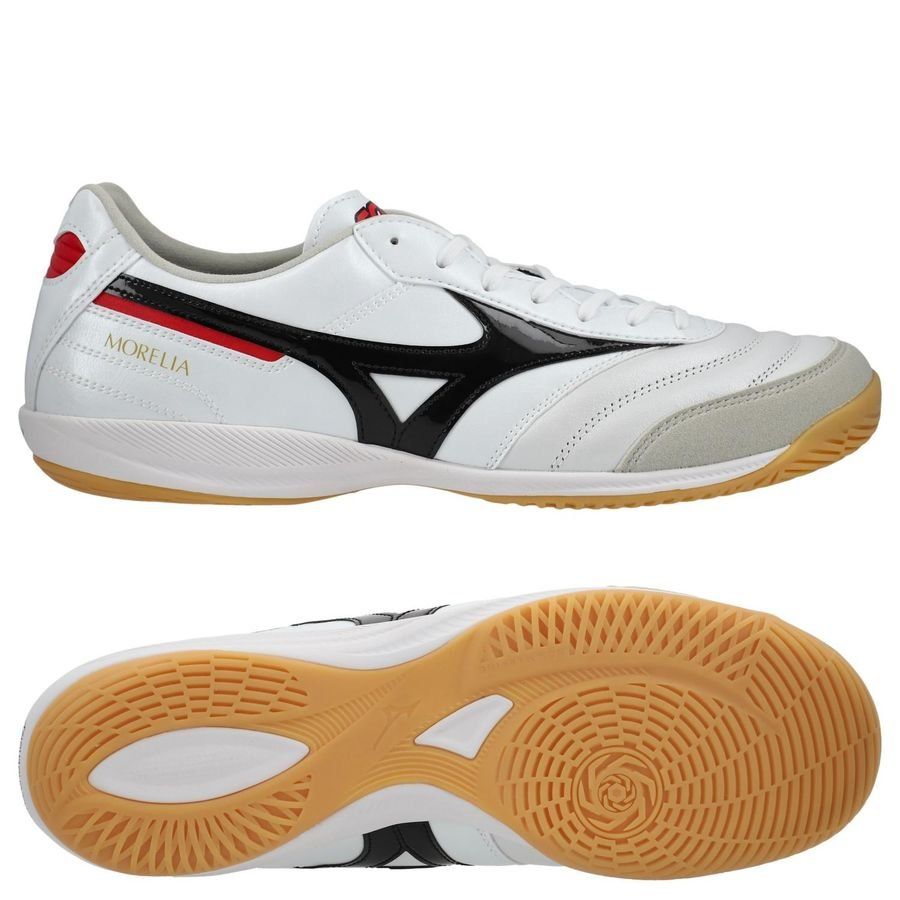 Mizuno Morelia Sala Elite IN - Blanco/Negro/Rojo chino