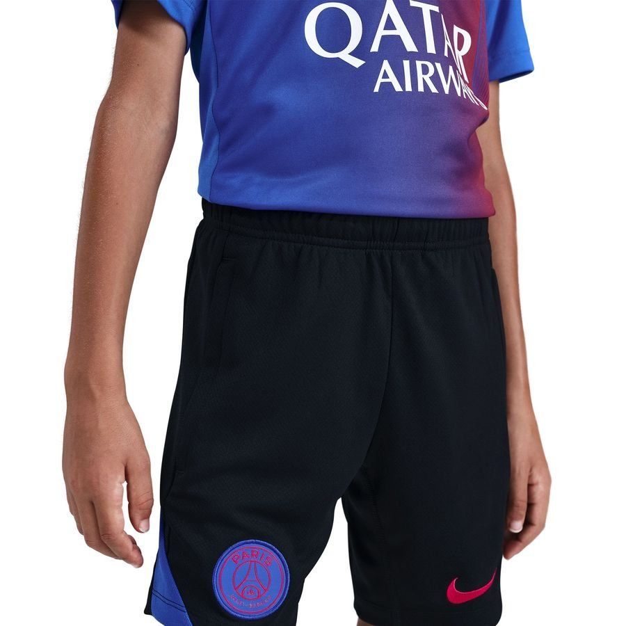 Paris Saint Germain Pantalones cortos de entrenamiento Dri-FIT Strike 3ª - Negro/Hiperreal/Global Red Niños