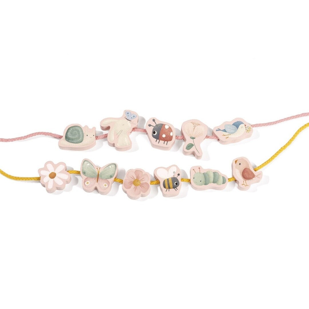 Figuras de madera de enlazar la cuerda Flores Little Dutch