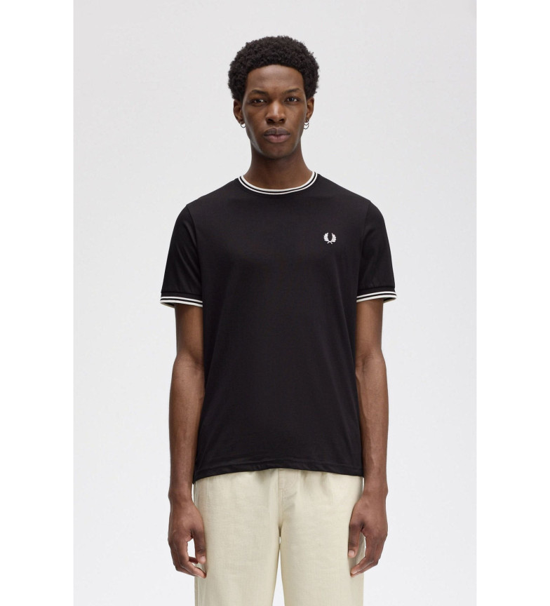 Fred Perry Camiseta Twin Tipped negro