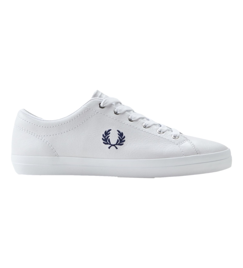 Fred Perry Zapatillas de Piel Baseline blanco