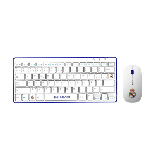 Real Madrid CF Combo Teclado Inalámbrico + Raton Real Madrid Blanco