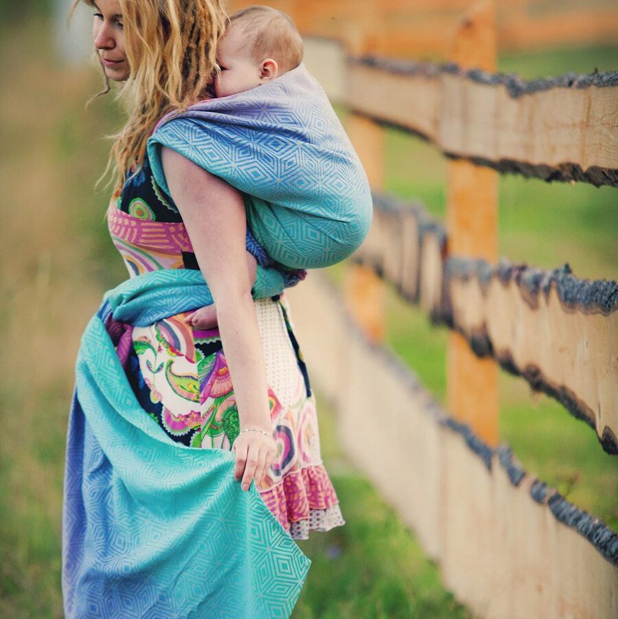 Fular de Jacquard Little Frog Linen Aurora Cube- Talla 7