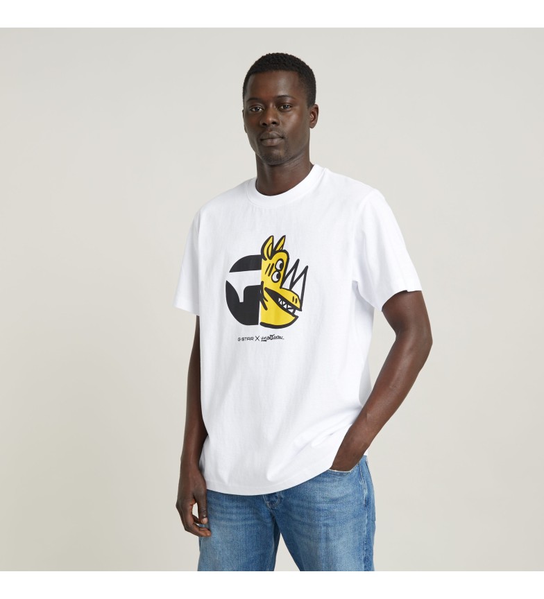 G-Star Camiseta Rhino Cartoon blanco