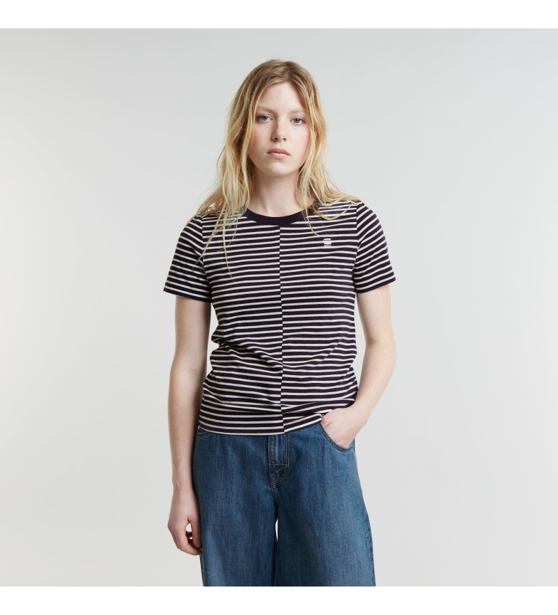 G-Star Camiseta Front Seam Stripe marino
