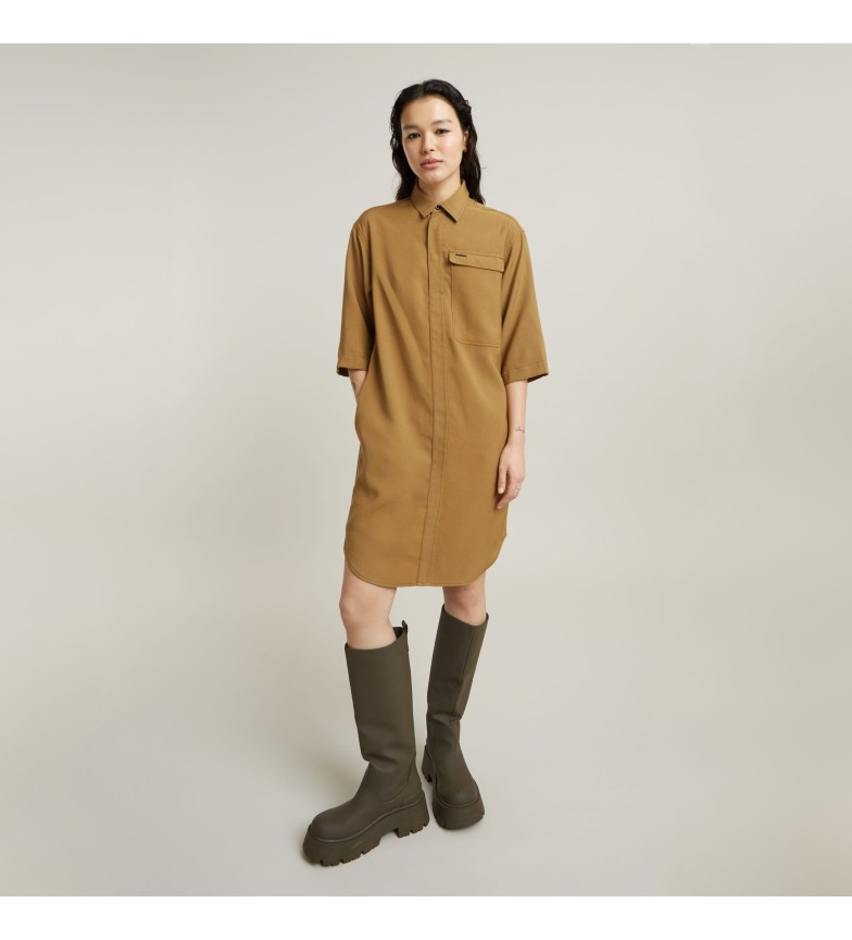 G-Star Vestido Cargo Tunic marrón