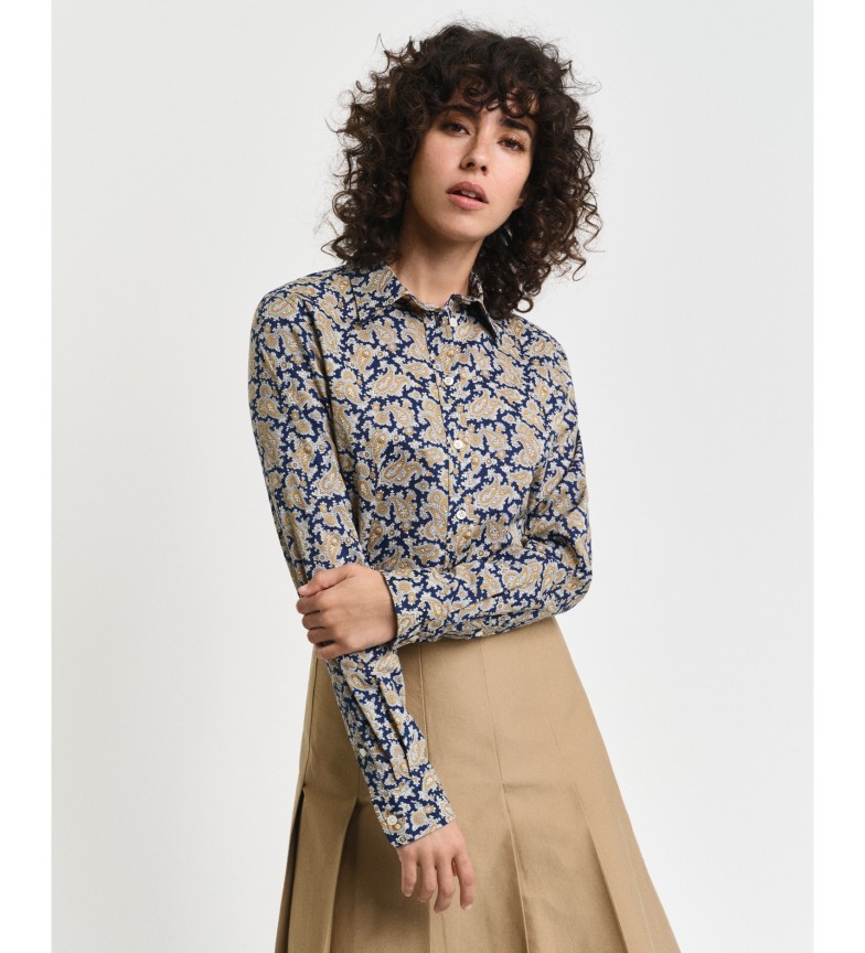 Gant Camisa Regular Fit De Gasa De Algodón Paisley multicolor