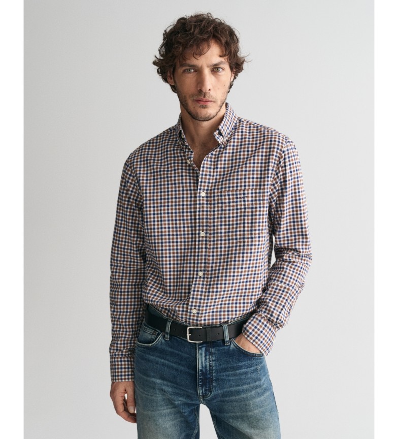 Gant Camisa Regular Fit De Sarga Ligera A Cuadros Vichy