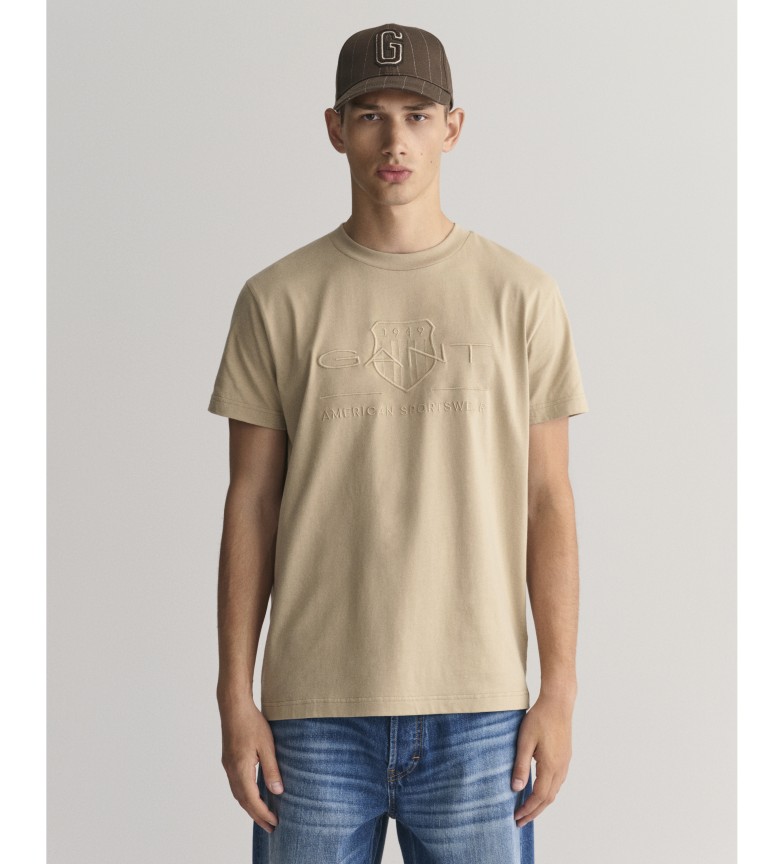 Gant Camiseta Tonal Archive Shield beige