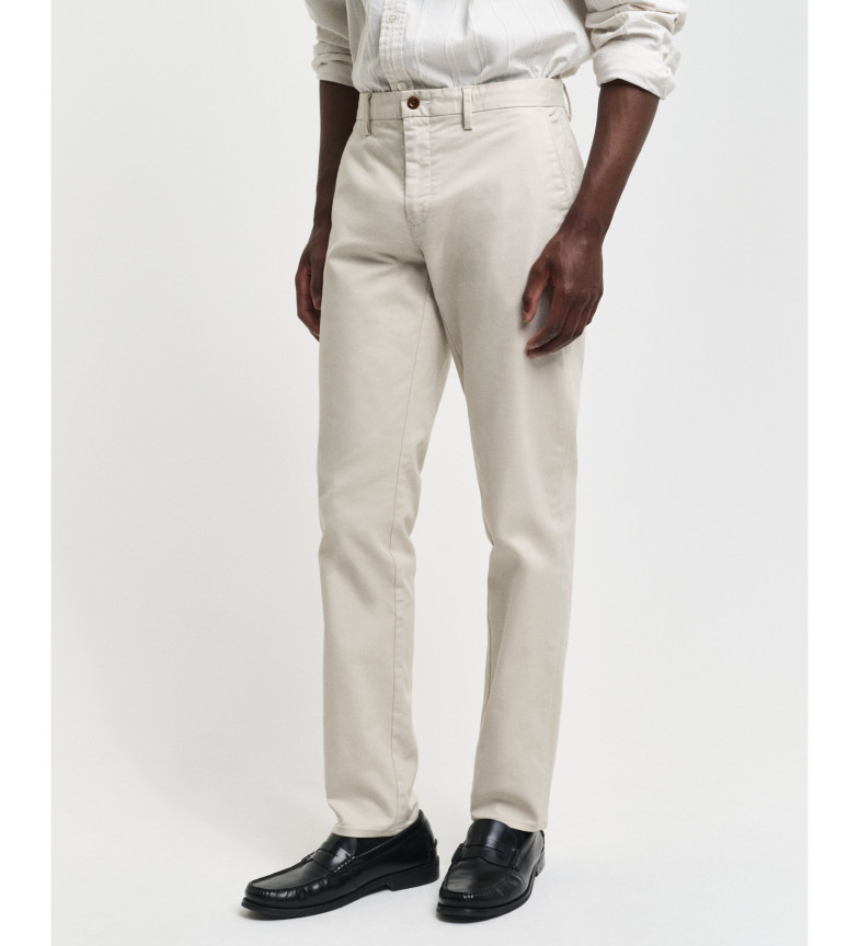 Gant Pantalón chino Slim Fit Tech Prep beige