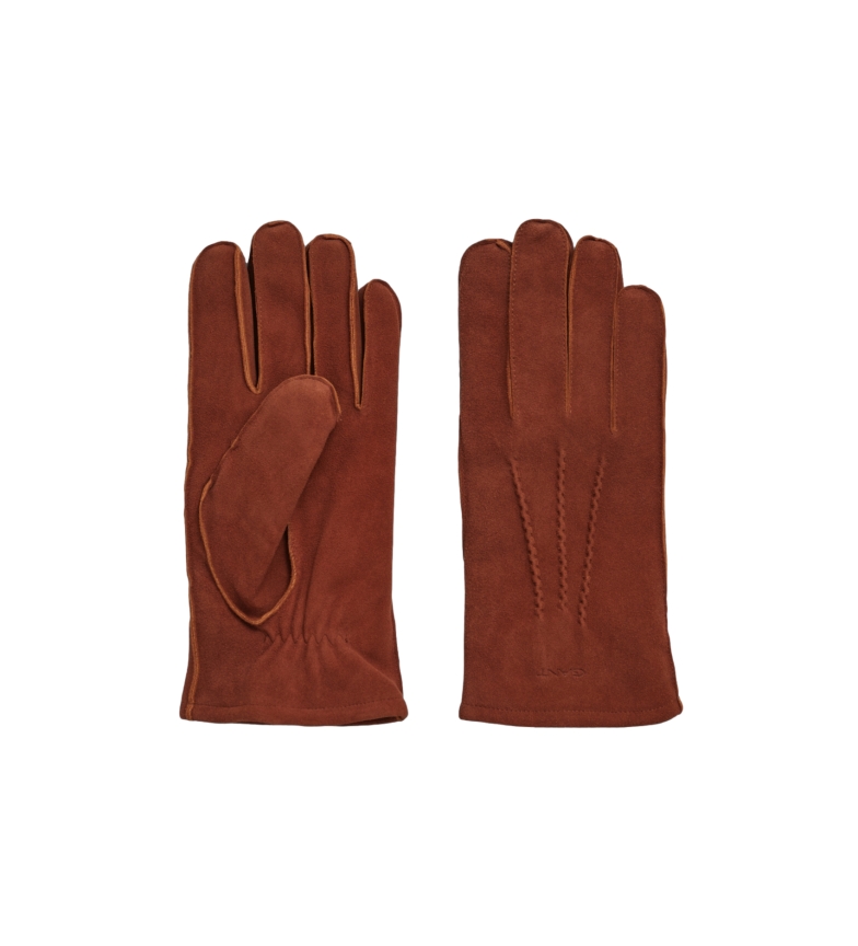 Gant Guantes de ante clásico marrón