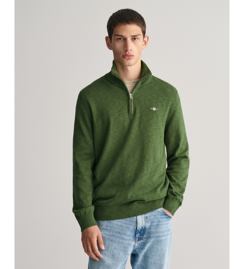 Gant Jersey con media cremallera Flamme verde