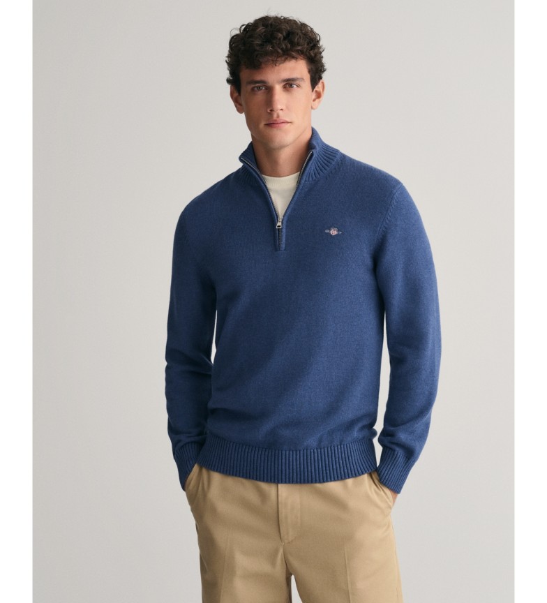 Gant Jersey con media cremallera Casual marino