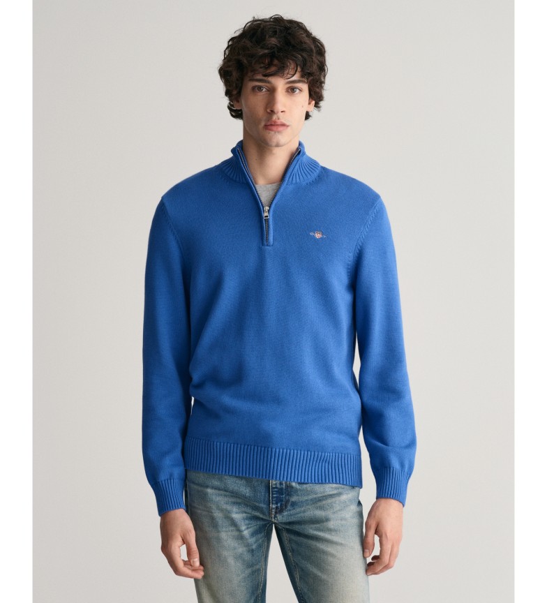 Gant Jersey con media cremallera Casual azul