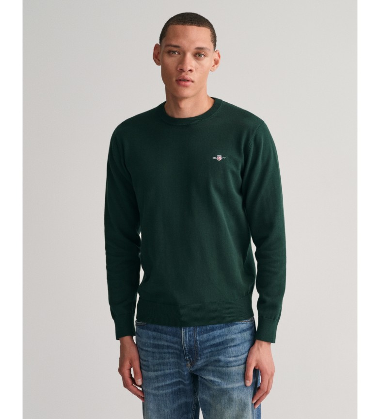 Gant Jersey de cuello redondo clásico verde