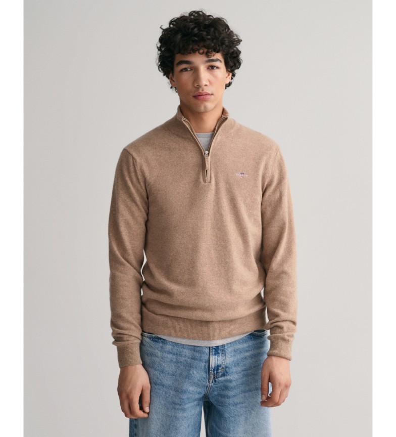 Gant Jersey media cremallera beige
