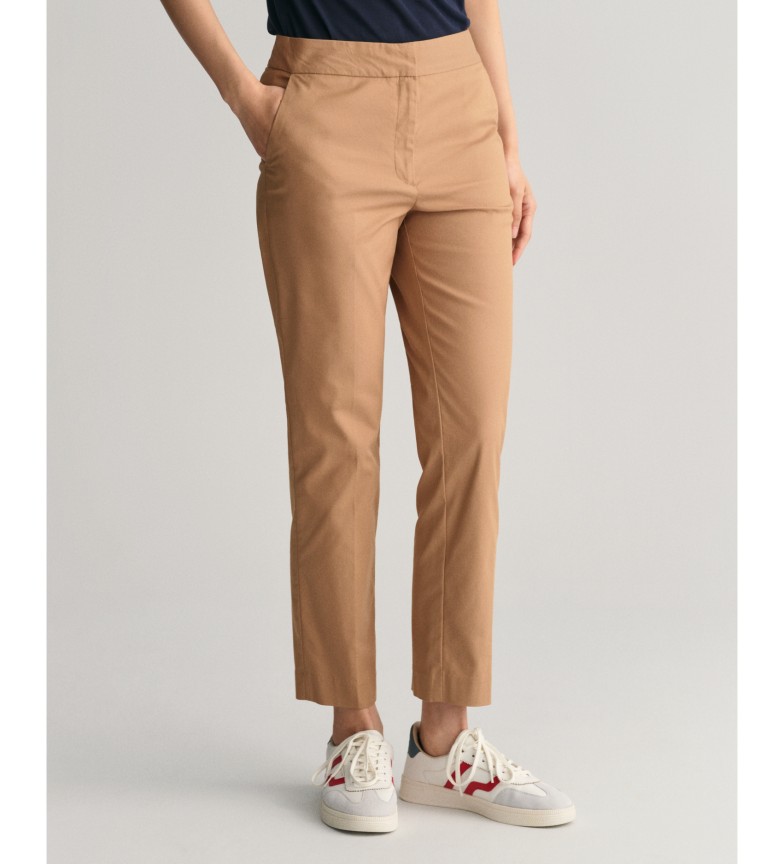 Gant Pantalón Slim Fit Cigarette marrón