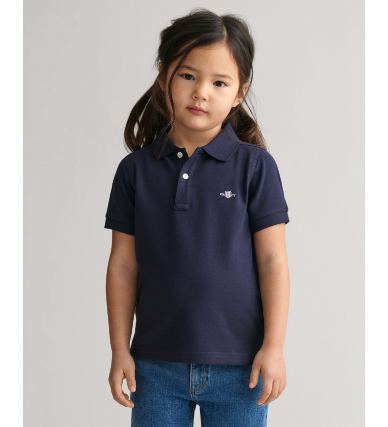 Gant Polo de piqué Shield Kids marino