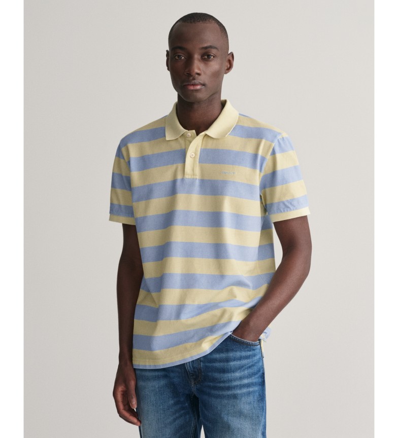 Gant Polo de rayas con lavado intenso azul, amarillo