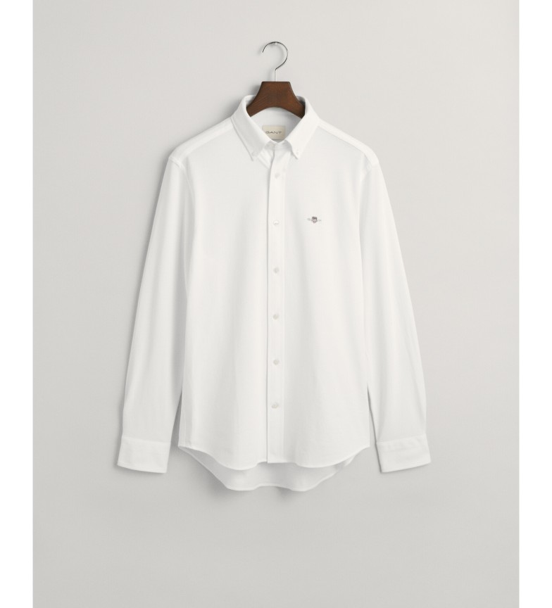 Gant Camisa Regular Fit Piqué blanco