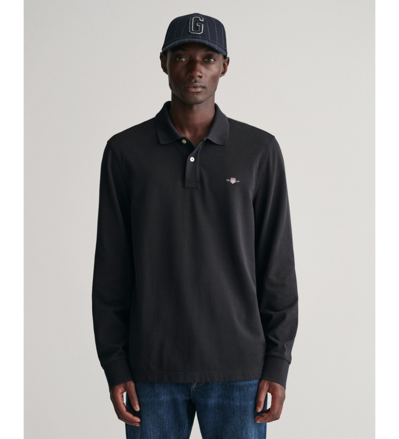 Gant Polo de piqué Shield negro