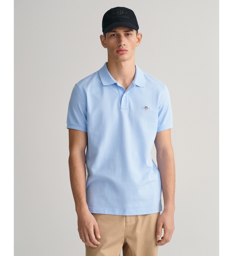 Gant Polo clásico de algodón piqué azul