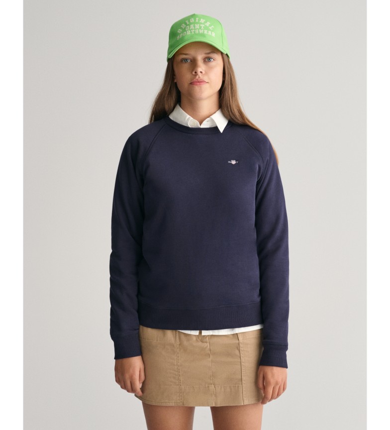Gant Sudadera de cuello redondo Shield Teens marino