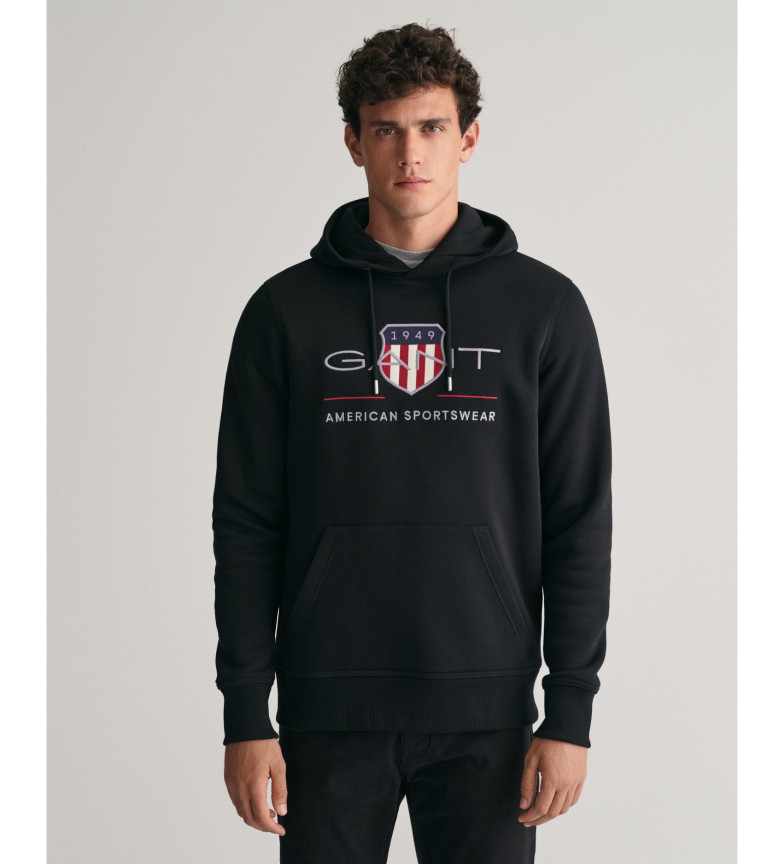 Gant Sudadera con capucha Archive Shield negro