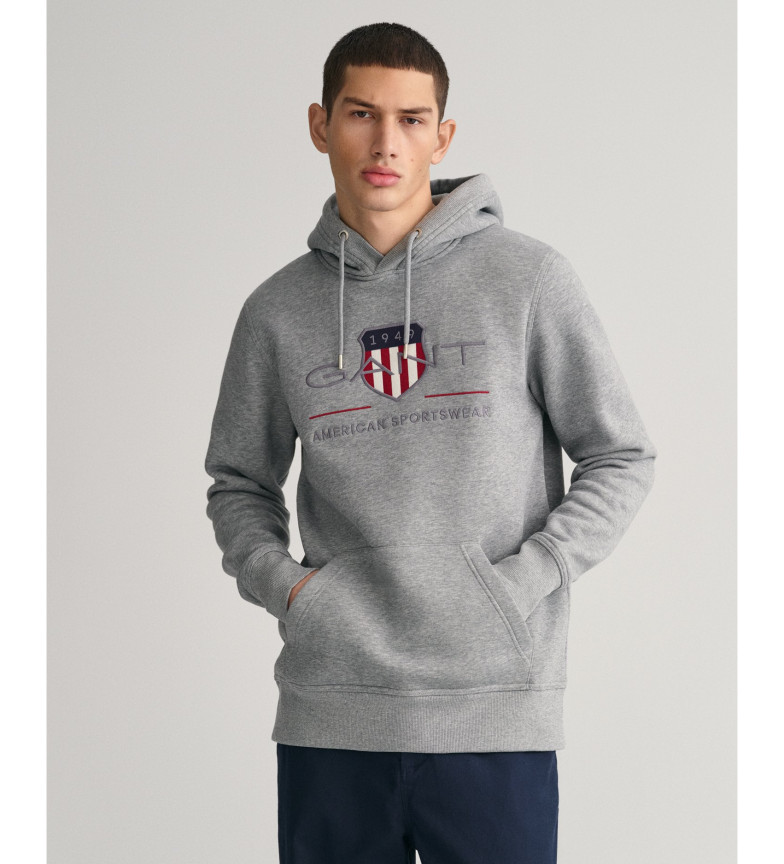 Gant Sudadera con capucha Archive Shield gris