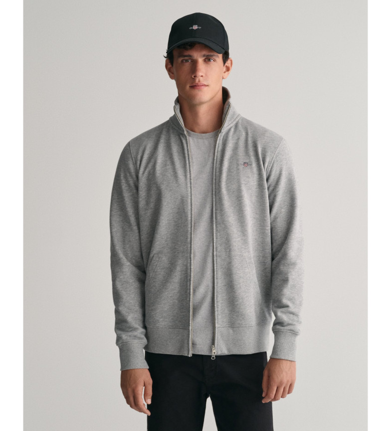 Gant Sudadera Shield con cremallera gris