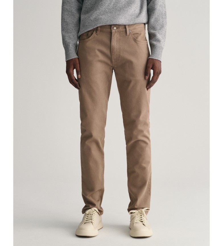 Gant Jeans Slim Fit Desert marrón
