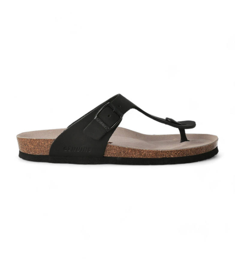 Genuins Sandalias de piel Rosas Oiled negro