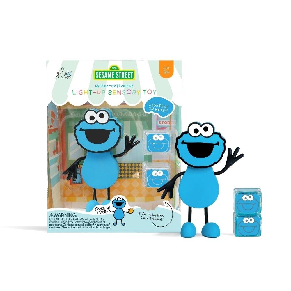 Set Cookie Monster + 2 cubos de luz azul GloPals