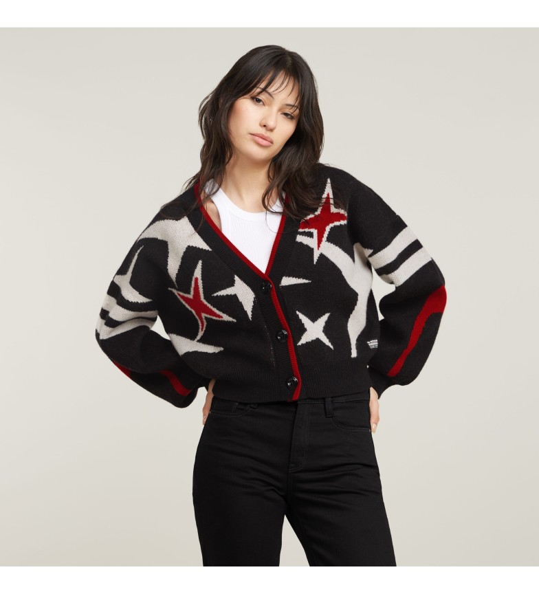 G-Star Cárdigan Holiday Loose Knitted negro