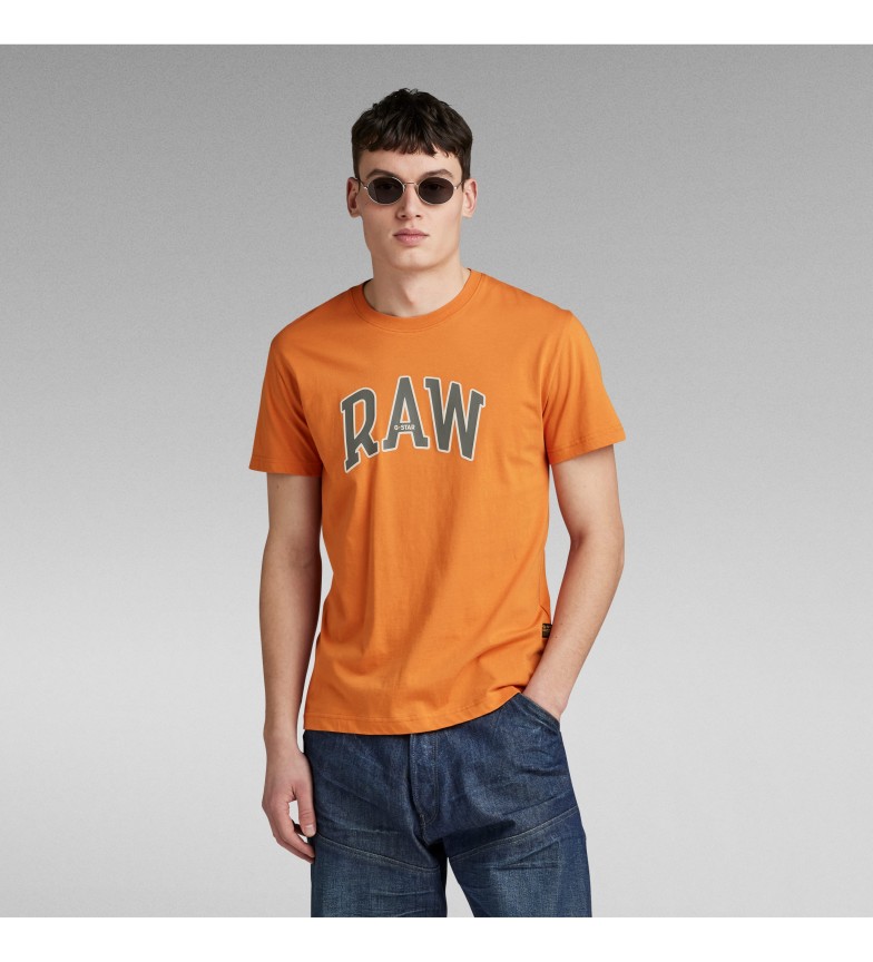 G-Star Camiseta Puff Raw naranja